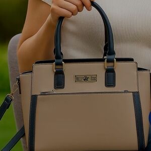 Beverly Hills Polo Club Faux Leather Satchel (14x5x9)